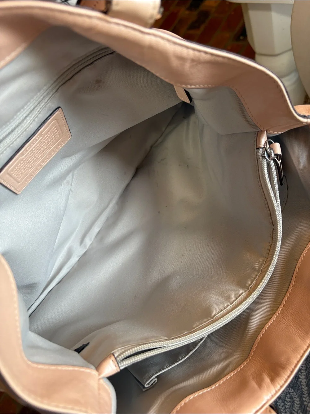 COACH Soho Leather Tote SHELL PINK/PEACH Bag Purse